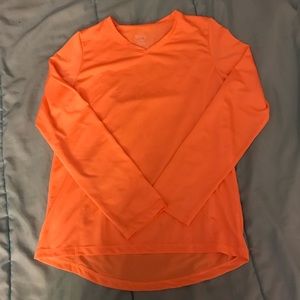 Orange long sleeve shirt